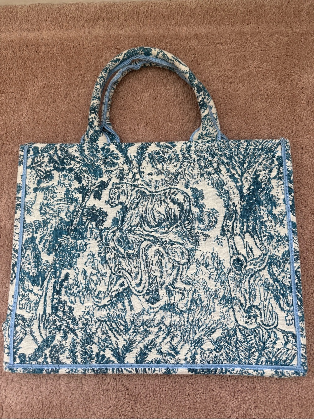 Dior Blue Toile de Jouy Book Tote - Picture 3 of 7